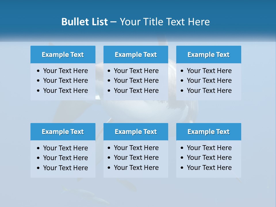 A Great White Shark Swimming In The Ocean PowerPoint Template