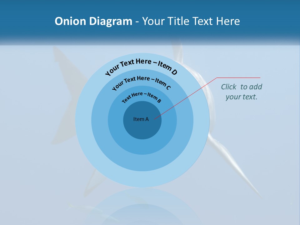 A Great White Shark Swimming In The Ocean PowerPoint Template