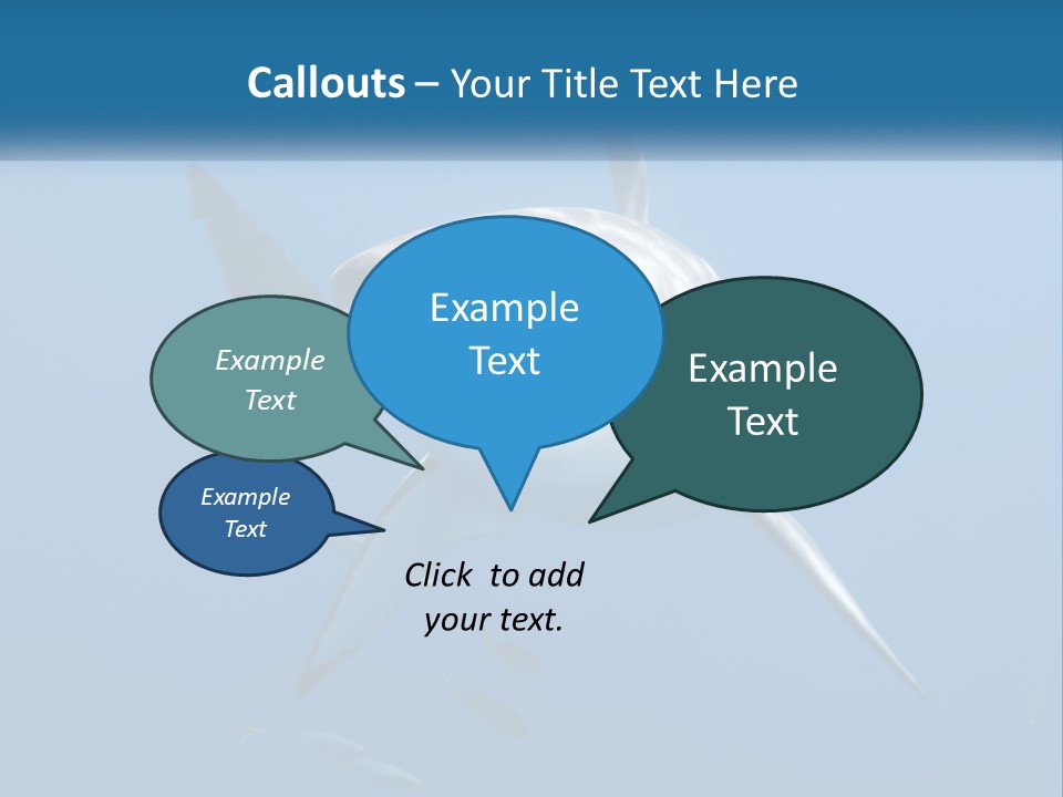 A Great White Shark Swimming In The Ocean PowerPoint Template