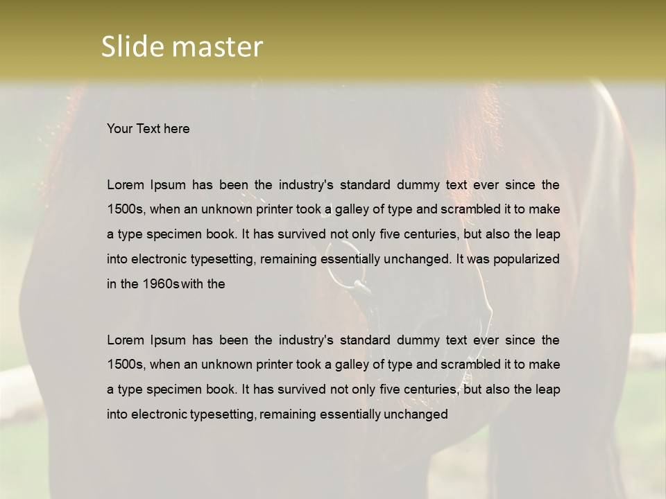 A Brown Horse Standing Next To A Wooden Fence PowerPoint Template