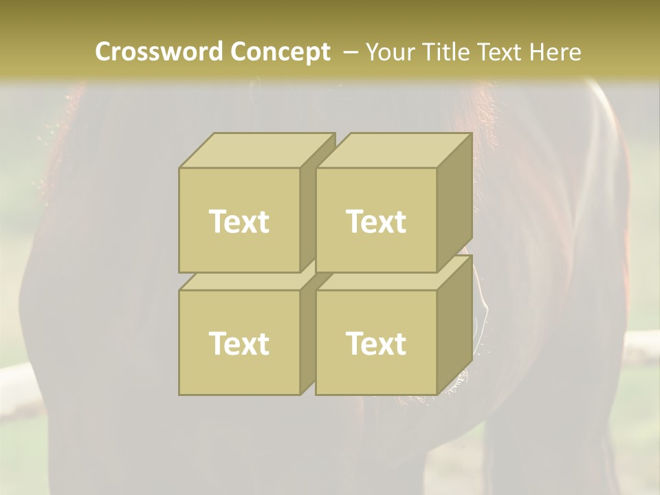 A Brown Horse Standing Next To A Wooden Fence PowerPoint Template