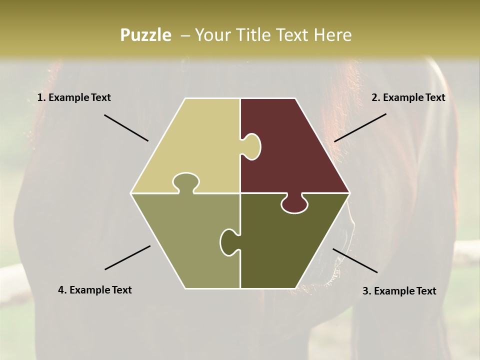 A Brown Horse Standing Next To A Wooden Fence PowerPoint Template