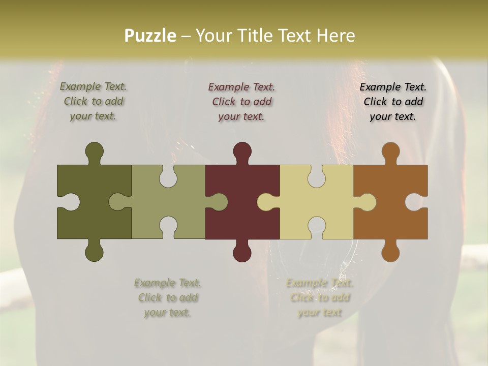 A Brown Horse Standing Next To A Wooden Fence PowerPoint Template