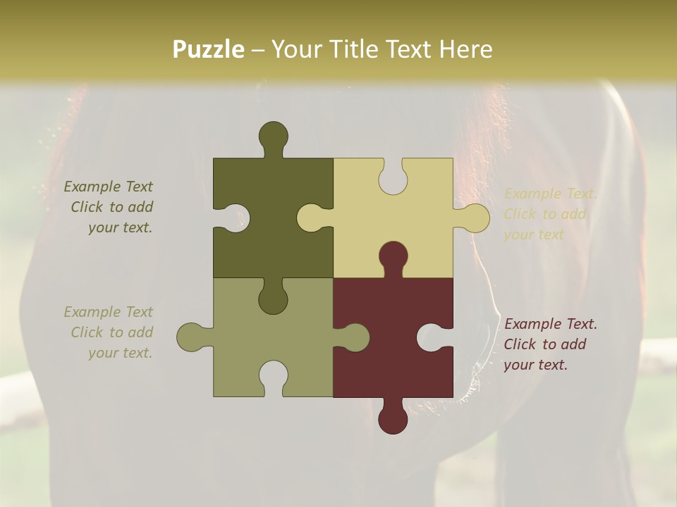 A Brown Horse Standing Next To A Wooden Fence PowerPoint Template