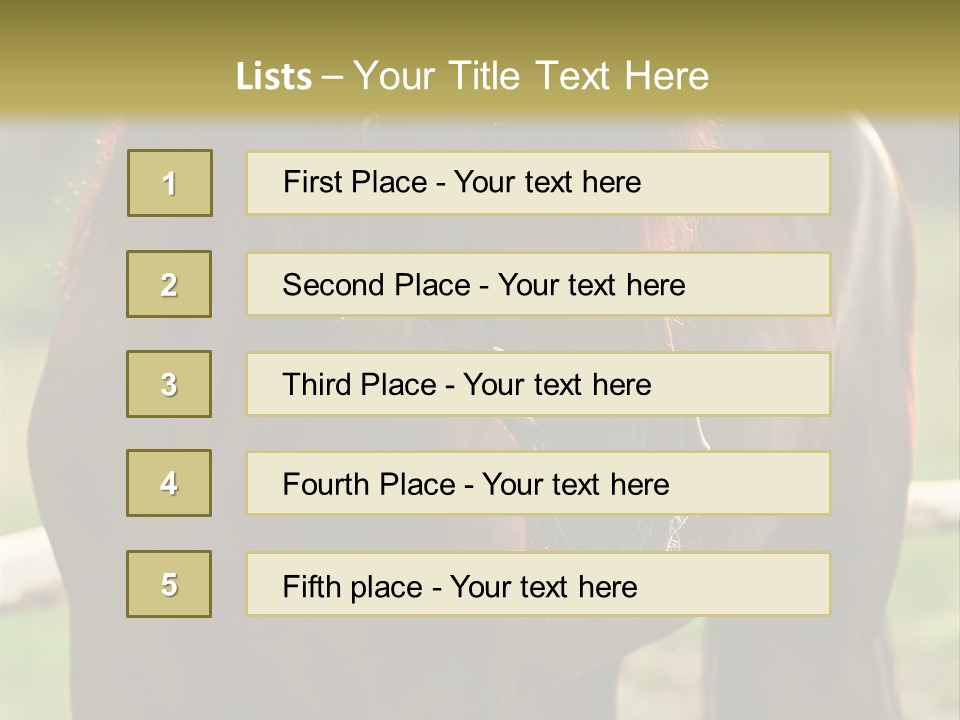 A Brown Horse Standing Next To A Wooden Fence PowerPoint Template