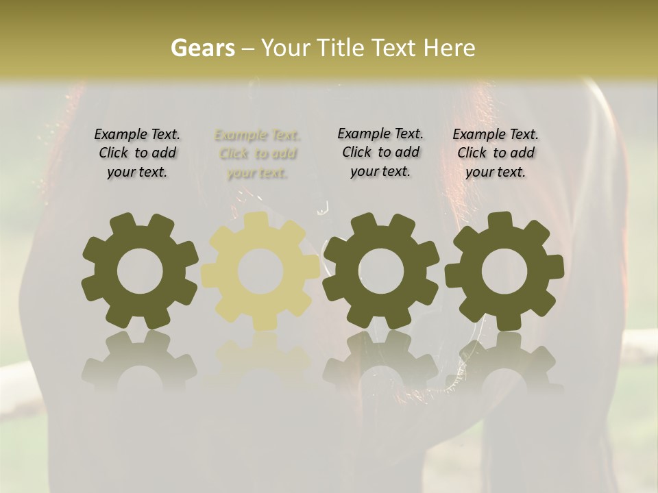 A Brown Horse Standing Next To A Wooden Fence PowerPoint Template