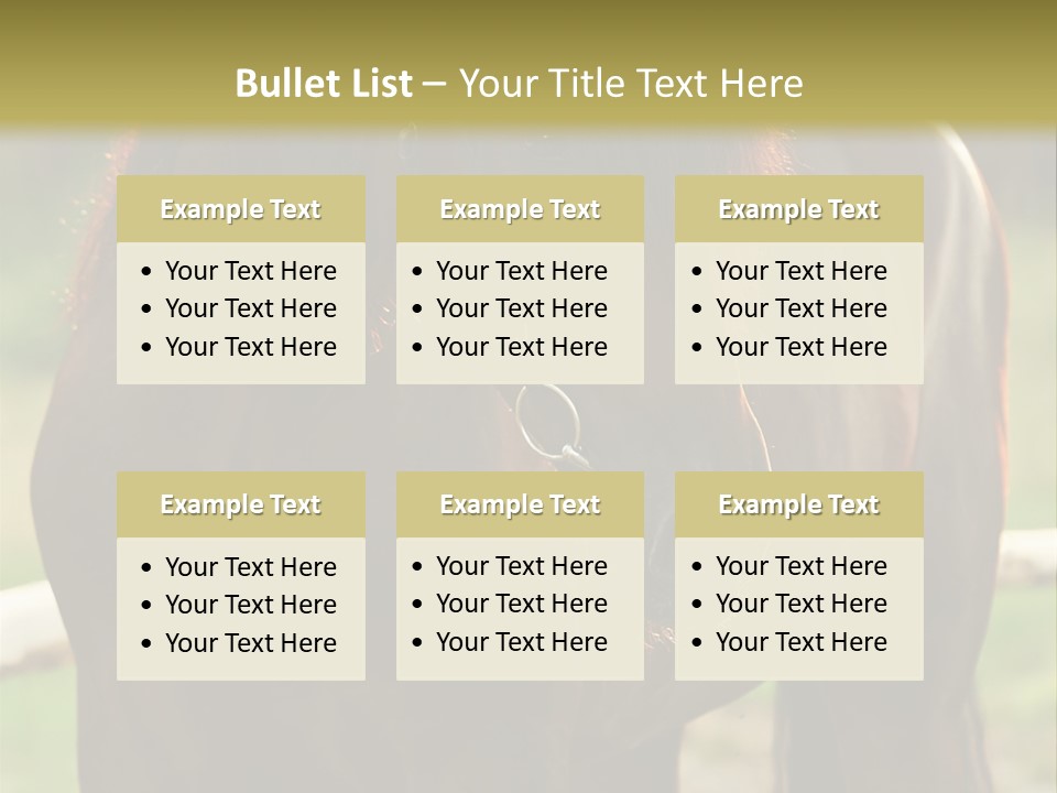 A Brown Horse Standing Next To A Wooden Fence PowerPoint Template
