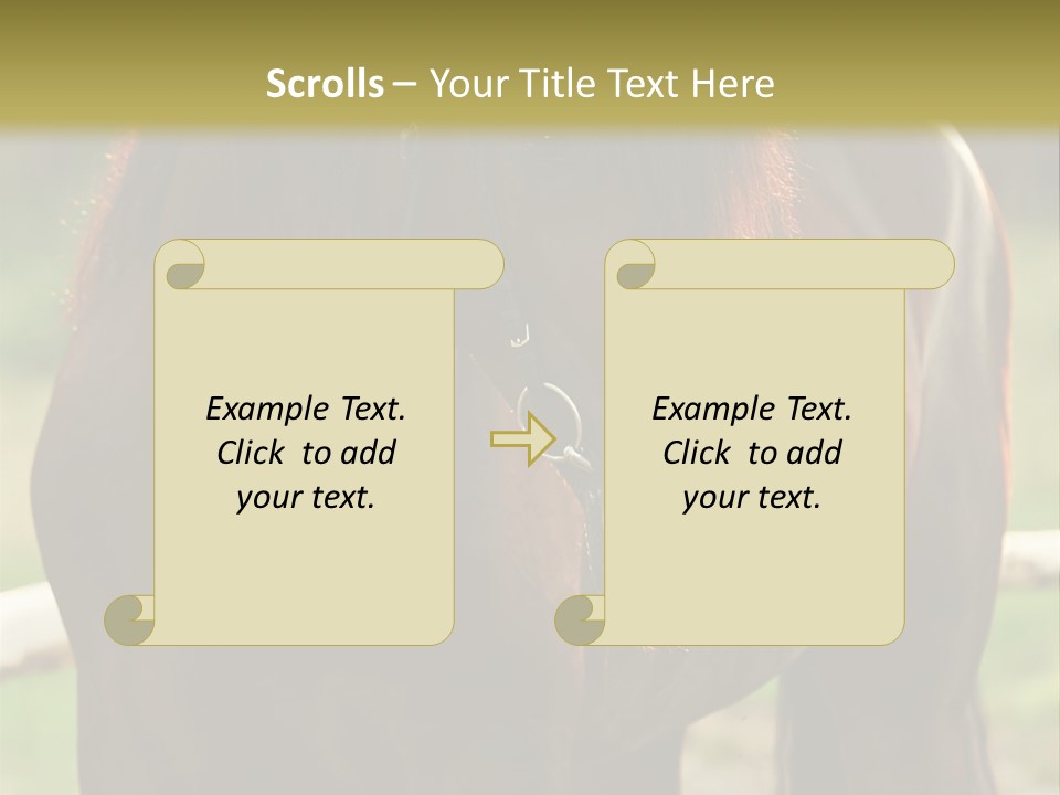 A Brown Horse Standing Next To A Wooden Fence PowerPoint Template