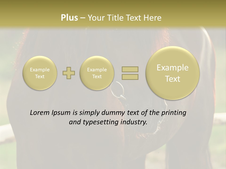 A Brown Horse Standing Next To A Wooden Fence PowerPoint Template