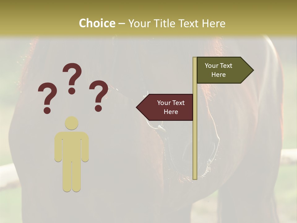 A Brown Horse Standing Next To A Wooden Fence PowerPoint Template