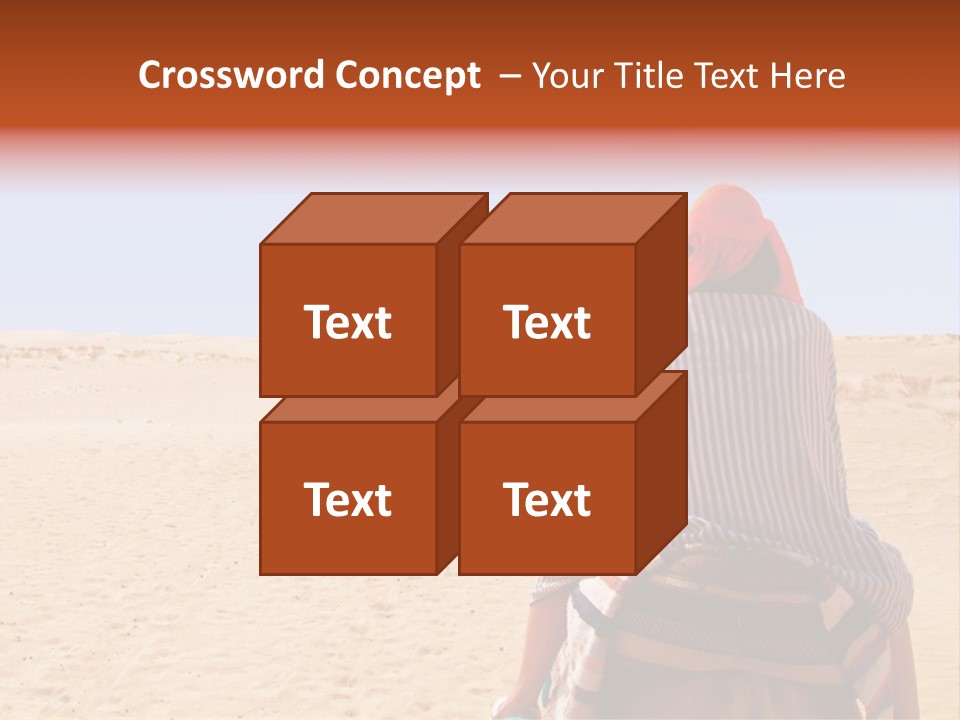 A Group Of People Riding Camels In The Desert PowerPoint Template