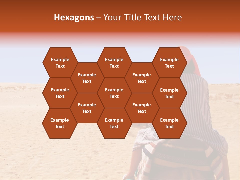 A Group Of People Riding Camels In The Desert PowerPoint Template