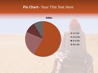 A Group Of People Riding Camels In The Desert PowerPoint Template