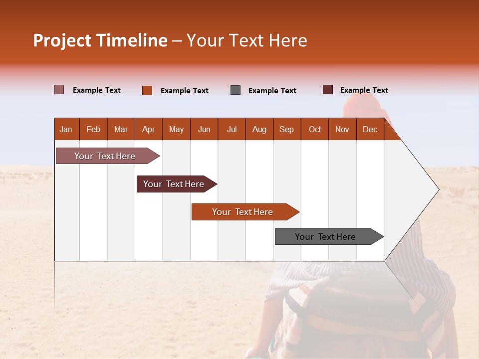 A Group Of People Riding Camels In The Desert PowerPoint Template