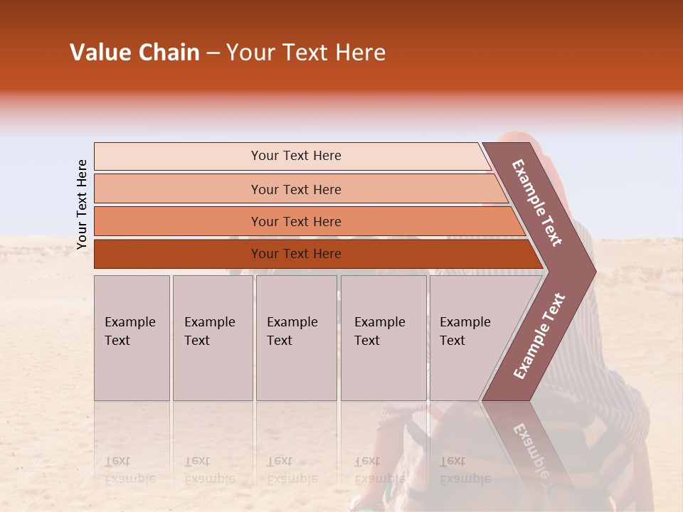 A Group Of People Riding Camels In The Desert PowerPoint Template