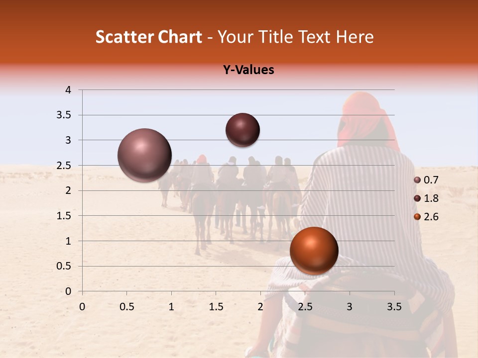 A Group Of People Riding Camels In The Desert PowerPoint Template