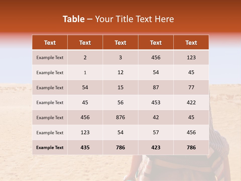 A Group Of People Riding Camels In The Desert PowerPoint Template