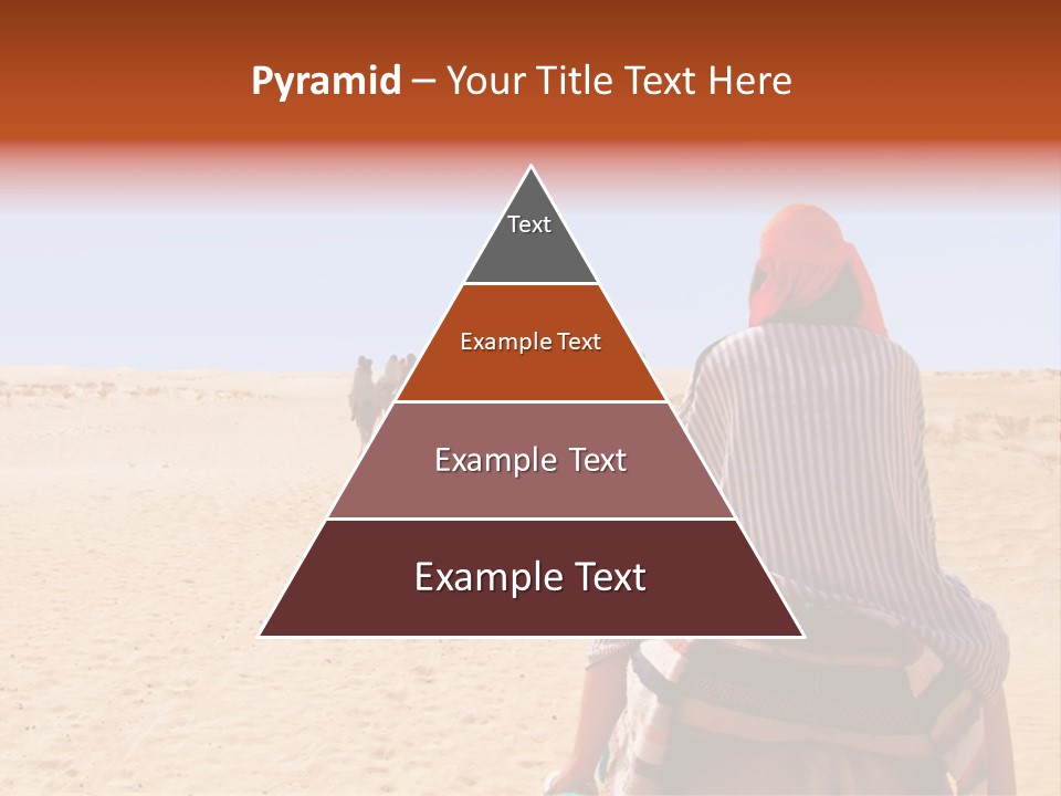 A Group Of People Riding Camels In The Desert PowerPoint Template