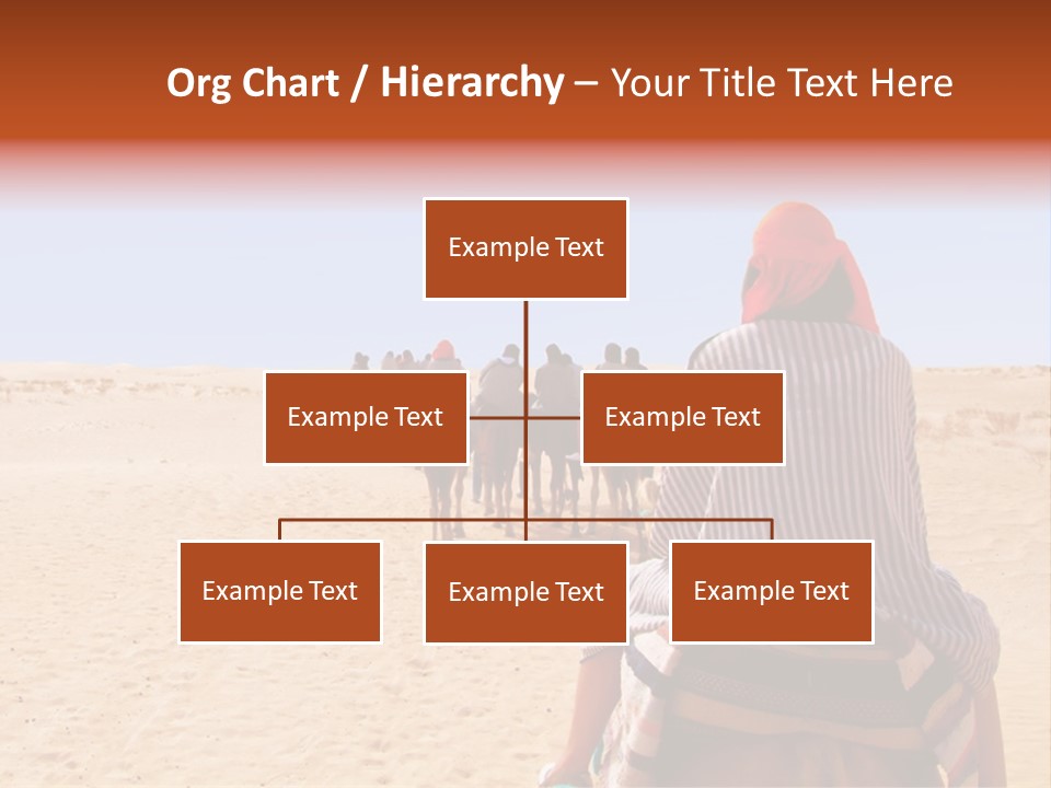 A Group Of People Riding Camels In The Desert PowerPoint Template
