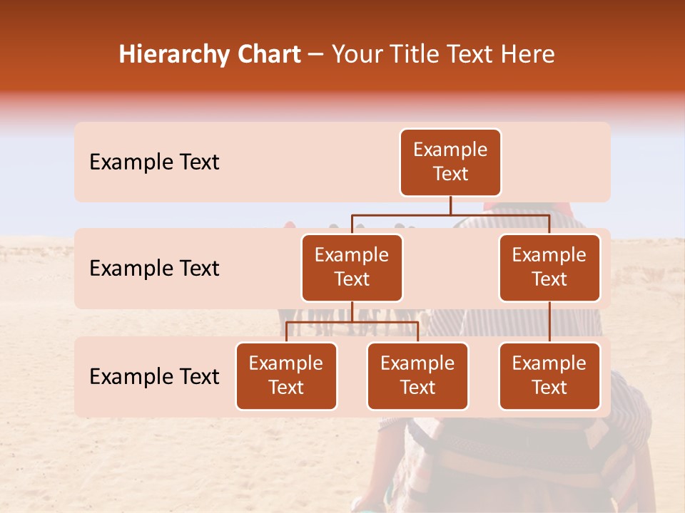 A Group Of People Riding Camels In The Desert PowerPoint Template