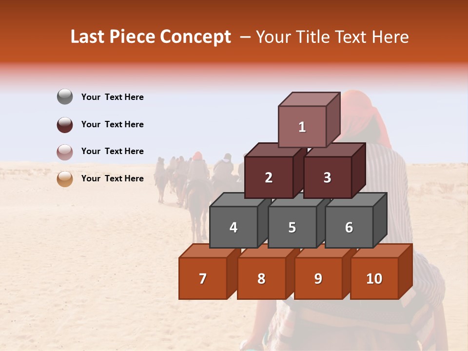 A Group Of People Riding Camels In The Desert PowerPoint Template