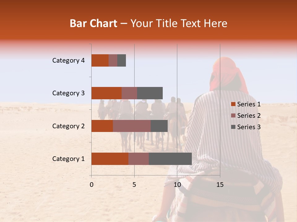 A Group Of People Riding Camels In The Desert PowerPoint Template