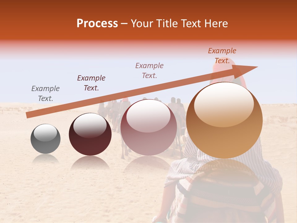 A Group Of People Riding Camels In The Desert PowerPoint Template