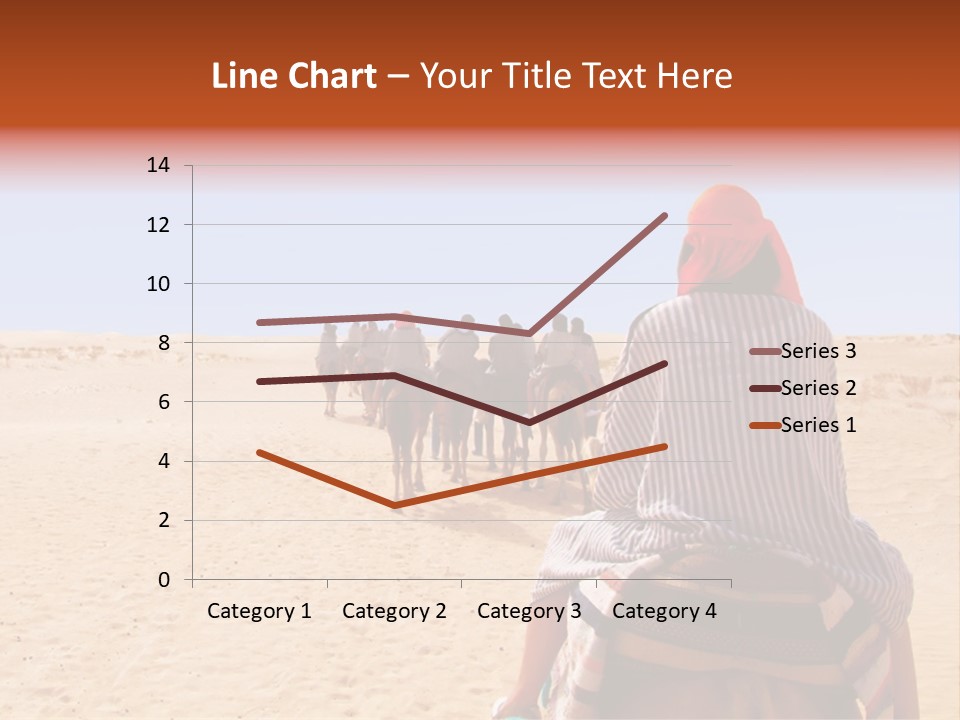 A Group Of People Riding Camels In The Desert PowerPoint Template