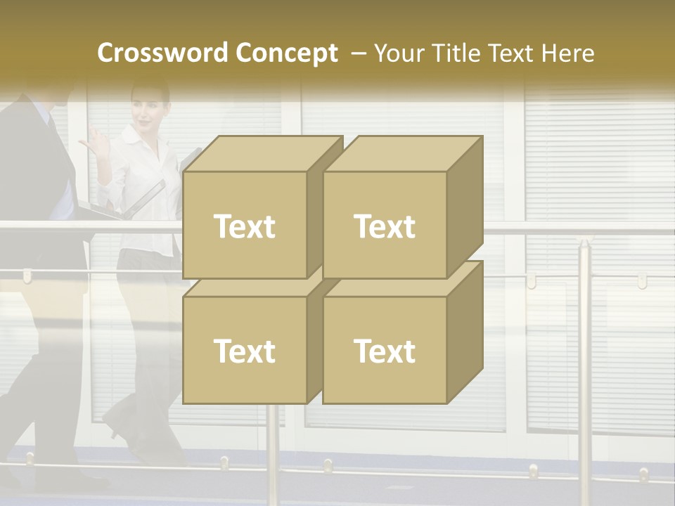 A Man And A Woman Walking Down A Bridge PowerPoint Template