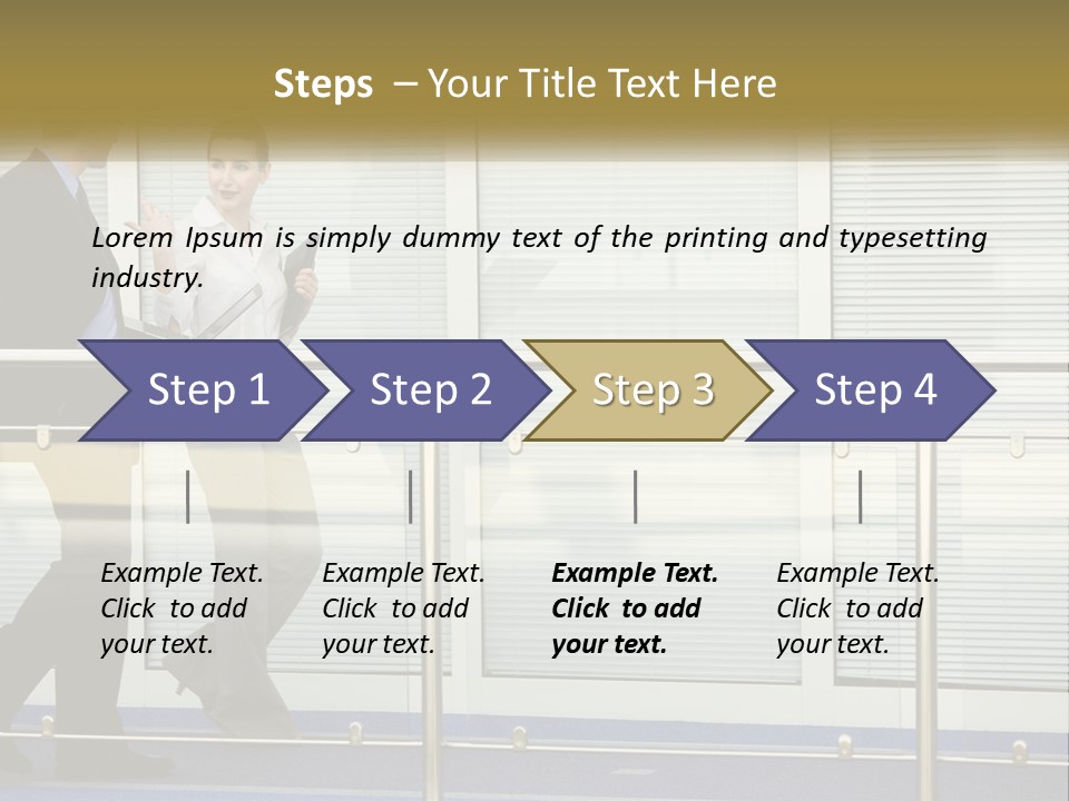 A Man And A Woman Walking Down A Bridge PowerPoint Template