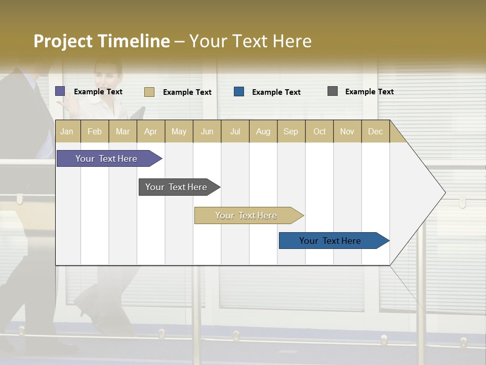A Man And A Woman Walking Down A Bridge PowerPoint Template