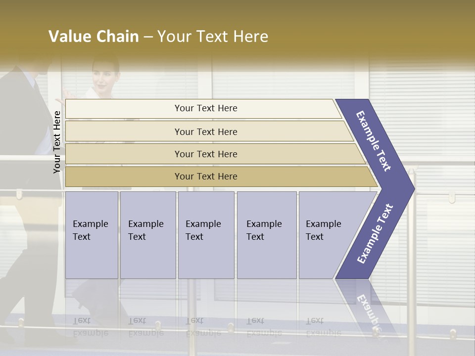 A Man And A Woman Walking Down A Bridge PowerPoint Template