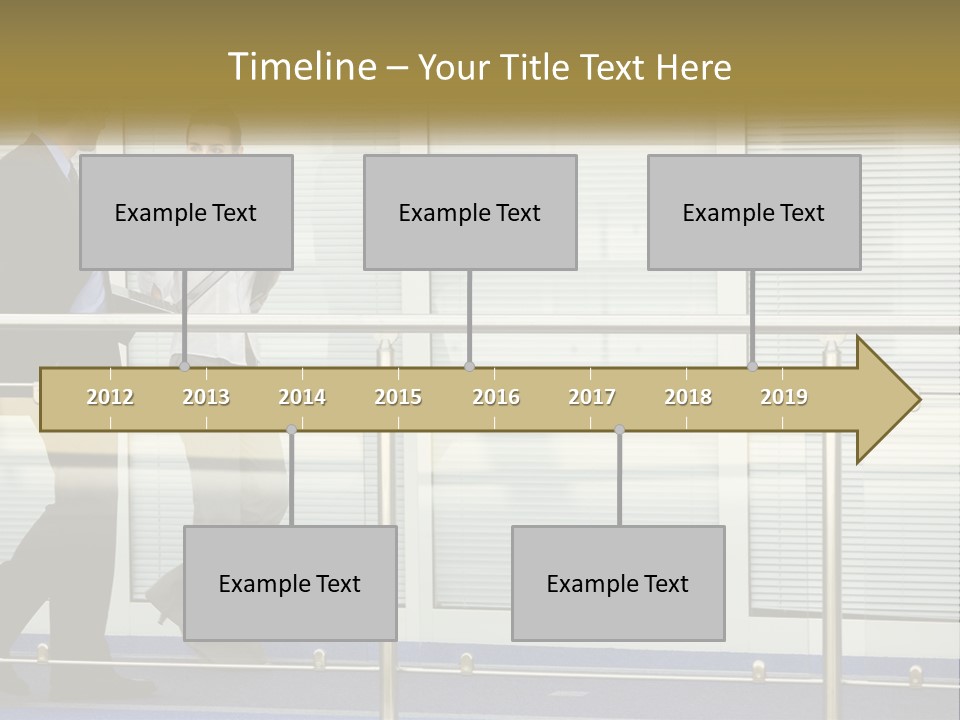 A Man And A Woman Walking Down A Bridge PowerPoint Template