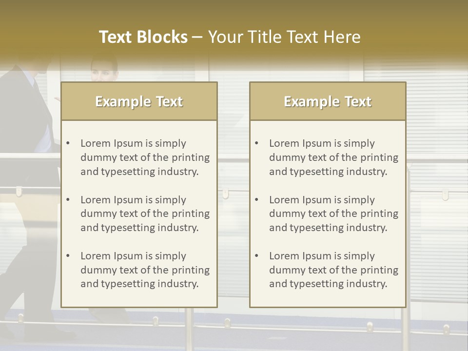 A Man And A Woman Walking Down A Bridge PowerPoint Template