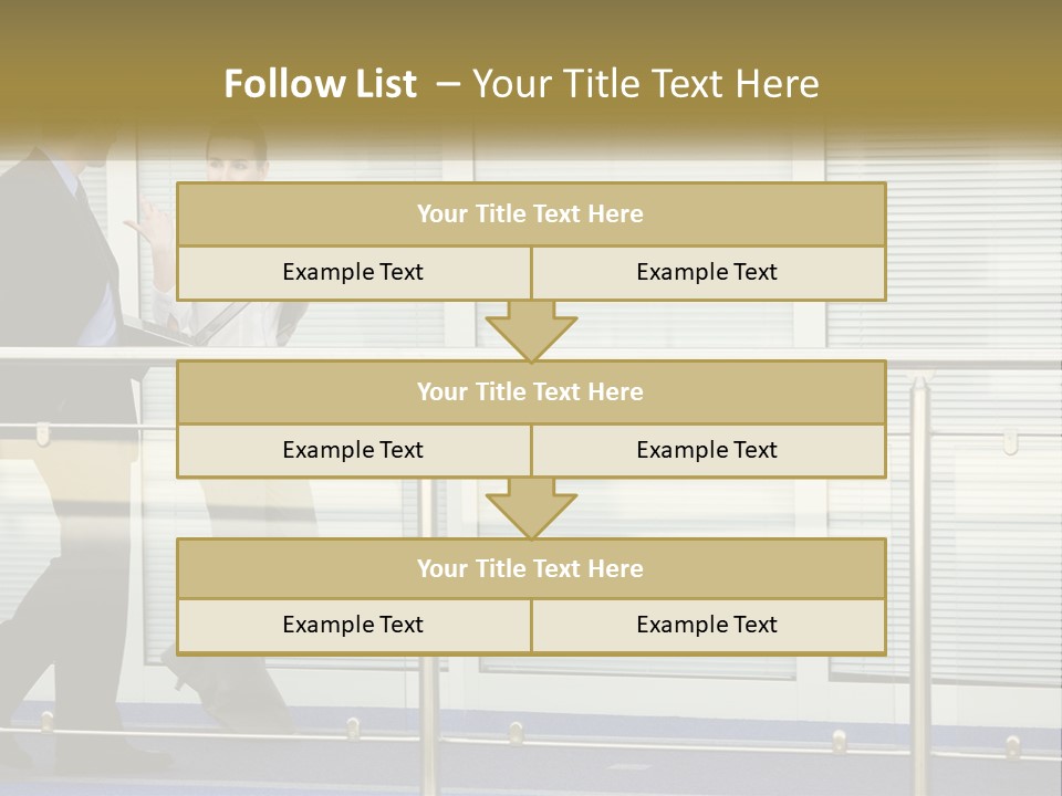 A Man And A Woman Walking Down A Bridge PowerPoint Template