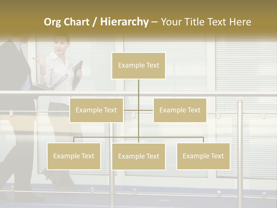 A Man And A Woman Walking Down A Bridge PowerPoint Template