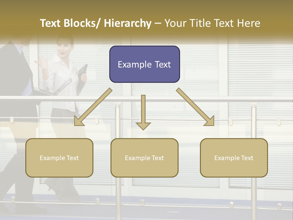 A Man And A Woman Walking Down A Bridge PowerPoint Template