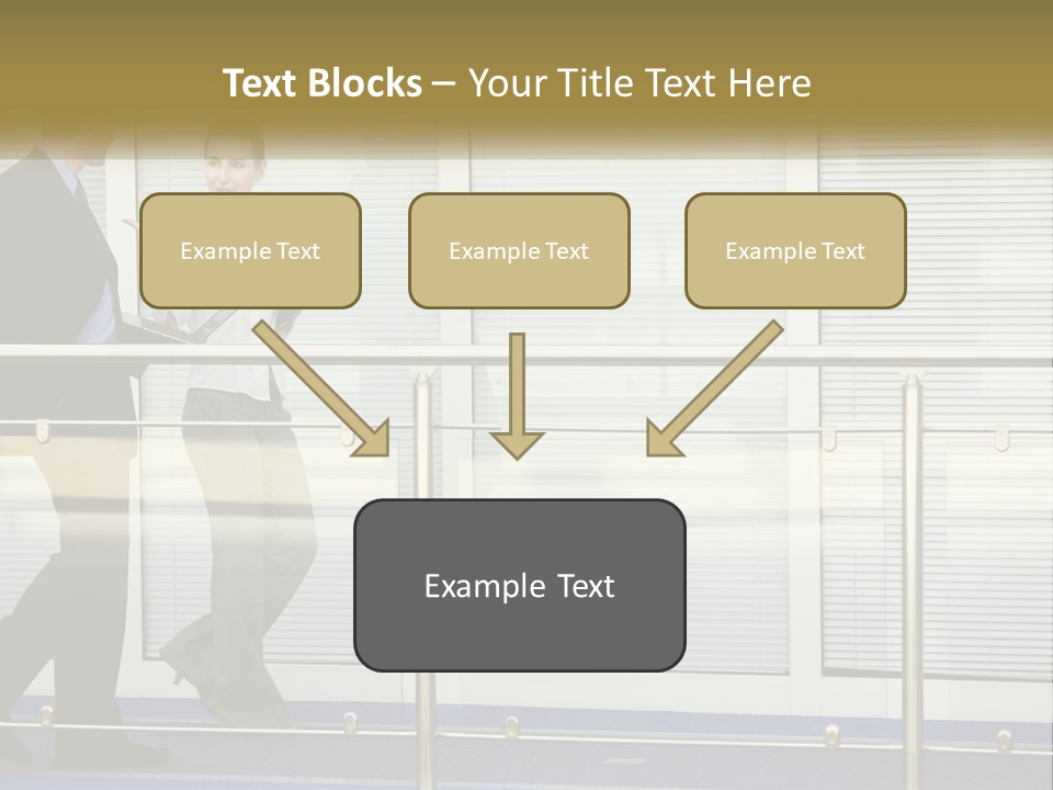 A Man And A Woman Walking Down A Bridge PowerPoint Template