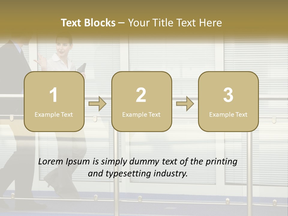 A Man And A Woman Walking Down A Bridge PowerPoint Template