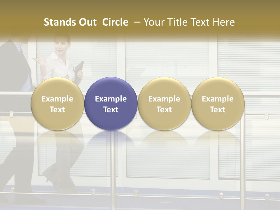 A Man And A Woman Walking Down A Bridge PowerPoint Template