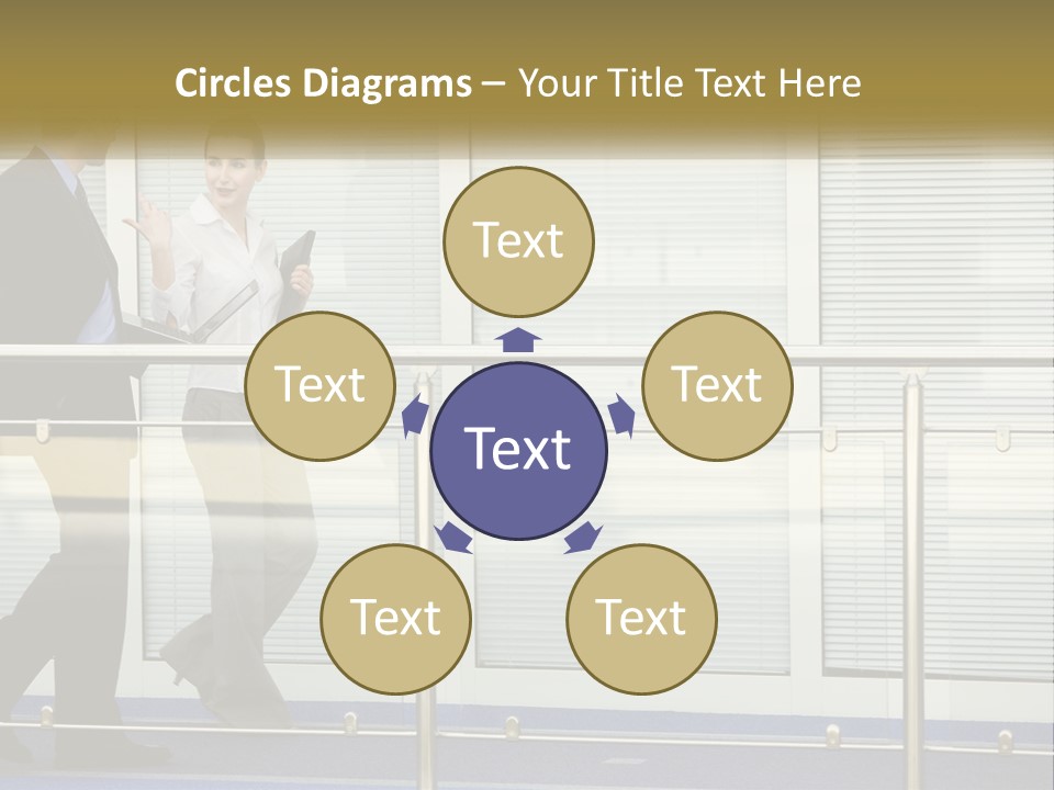 A Man And A Woman Walking Down A Bridge PowerPoint Template