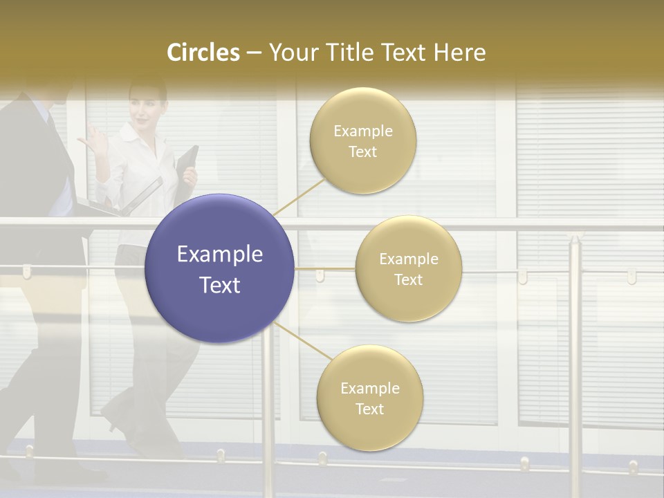 A Man And A Woman Walking Down A Bridge PowerPoint Template