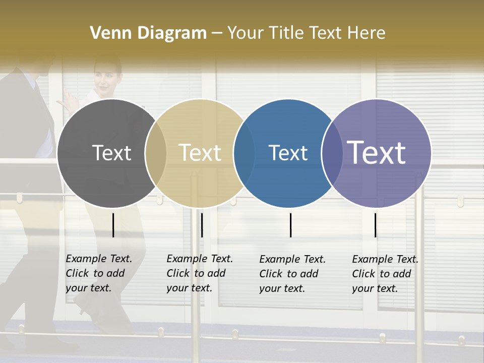 A Man And A Woman Walking Down A Bridge PowerPoint Template
