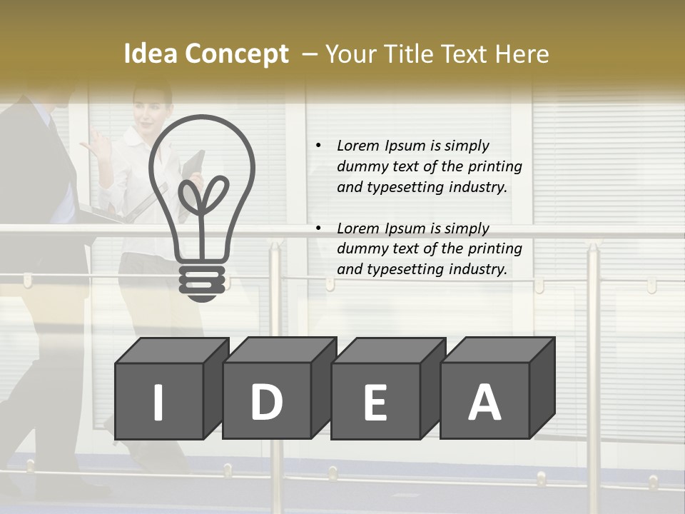 A Man And A Woman Walking Down A Bridge PowerPoint Template