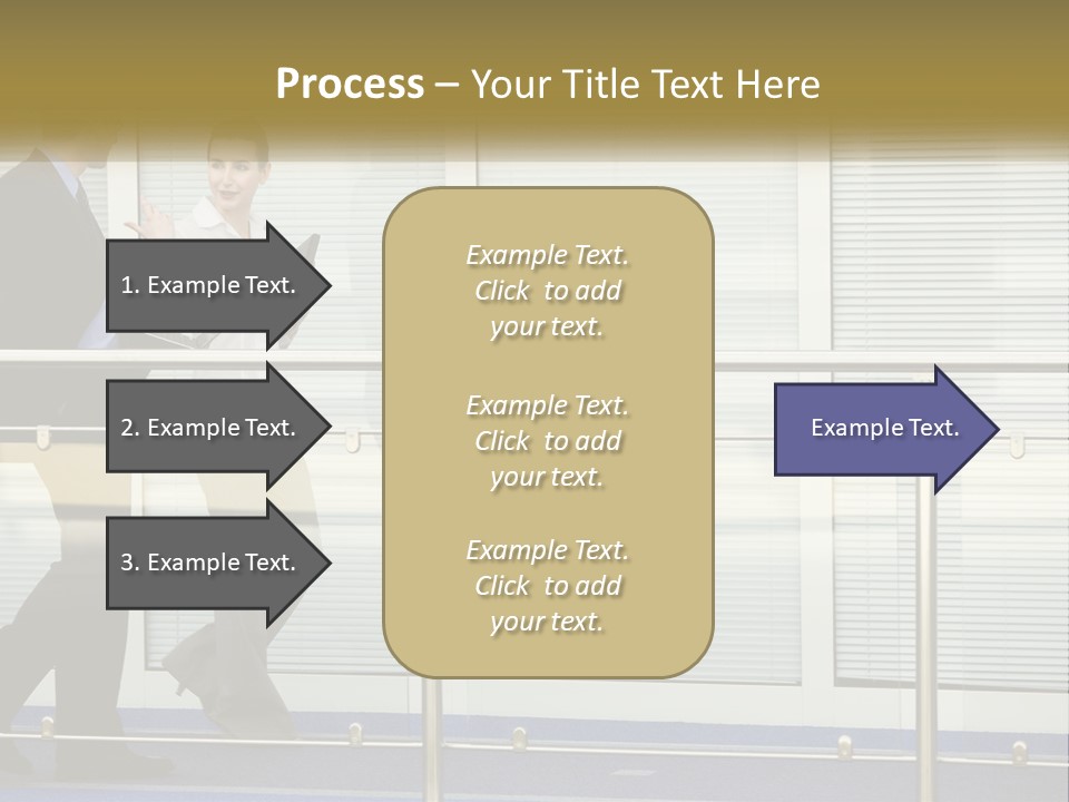 A Man And A Woman Walking Down A Bridge PowerPoint Template