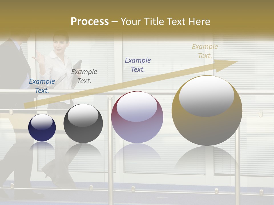 A Man And A Woman Walking Down A Bridge PowerPoint Template