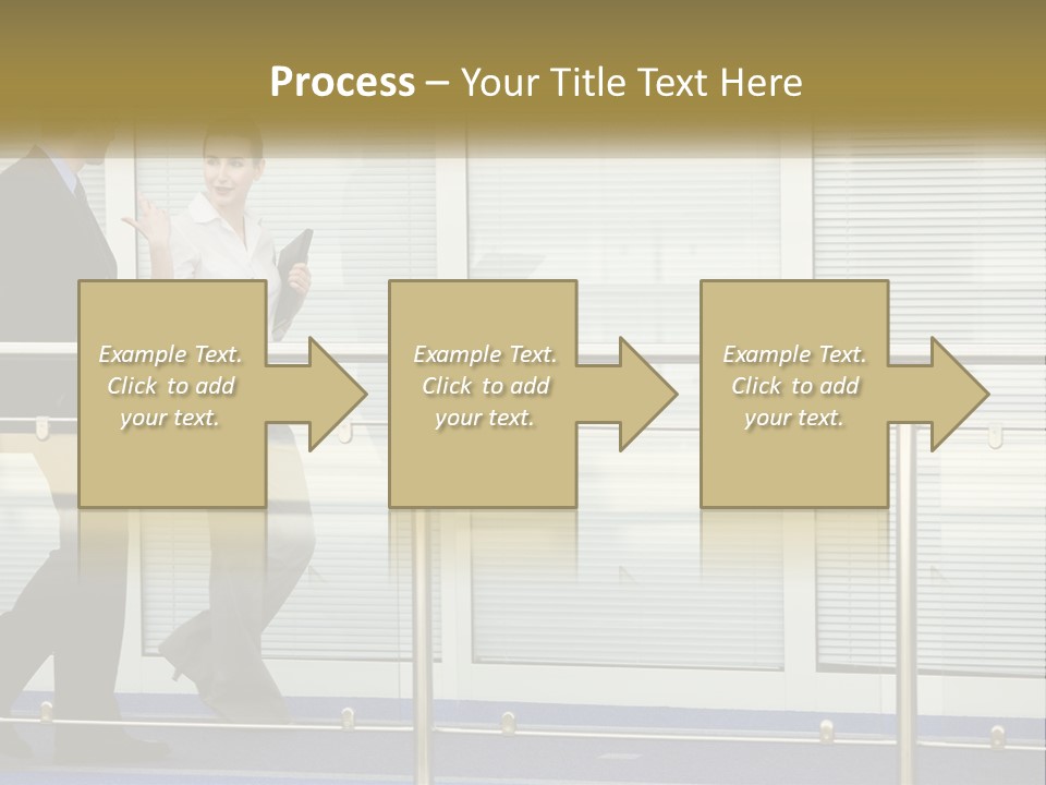 A Man And A Woman Walking Down A Bridge PowerPoint Template
