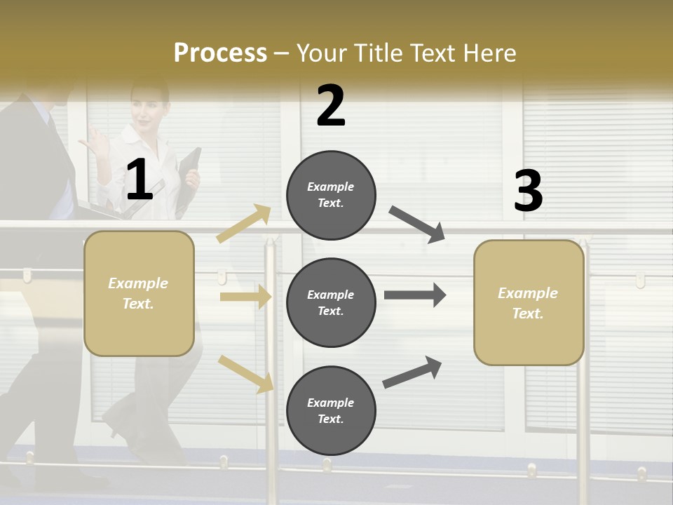 A Man And A Woman Walking Down A Bridge PowerPoint Template