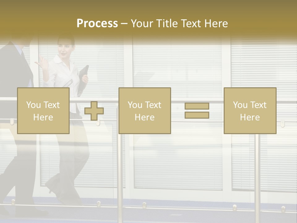 A Man And A Woman Walking Down A Bridge PowerPoint Template