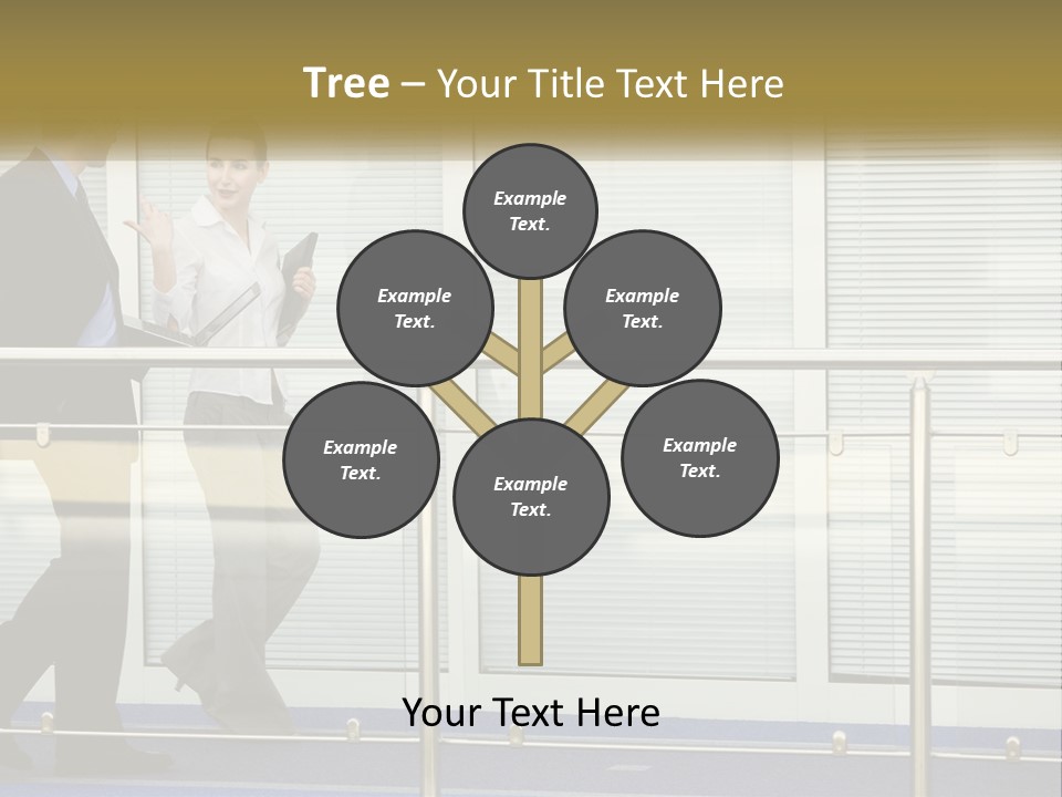 A Man And A Woman Walking Down A Bridge PowerPoint Template